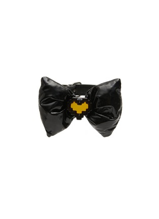 Main View - Click To Enlarge - VENNA - Small Puffy Bow Heart Pet Collar — Black