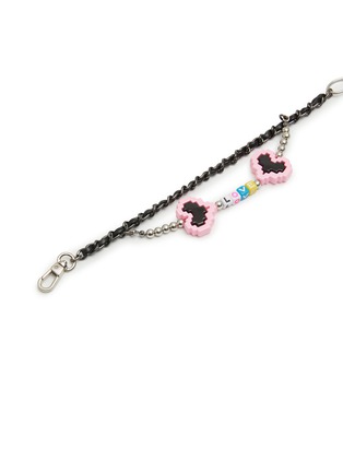 Detail View - Click To Enlarge - VENNA - Small Love Double Chain Pet Collar — Black