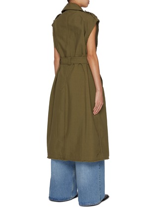 Back View - Click To Enlarge - MO&CO. - Sleeveless Long Trench Coat