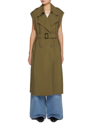 Main View - Click To Enlarge - MO&CO. - Sleeveless Long Trench Coat