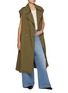 Figure View - Click To Enlarge - MO&CO. - Sleeveless Long Trench Coat