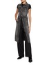 Figure View - Click To Enlarge - MO&CO. - Sleeveless Dark Wash Denim Dress