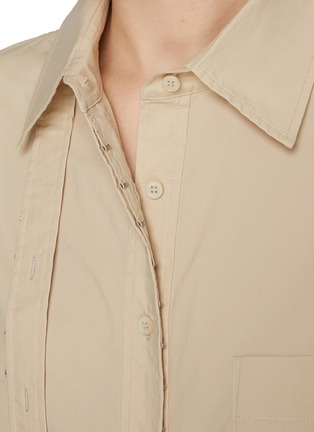 Detail View - Click To Enlarge - MO&CO. - Removable Button Placket Tie Shirt