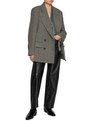 Figure View - Click To Enlarge - MO&CO. - Faux Leather Trousers