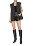 Figure View - Click To Enlarge - MO&CO. - Faux Leather Shorts