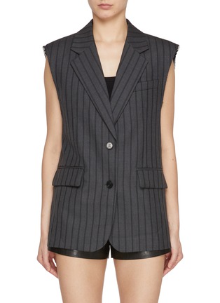 Main View - Click To Enlarge - MO&CO. - Sleeveless Single Breasted Blazer