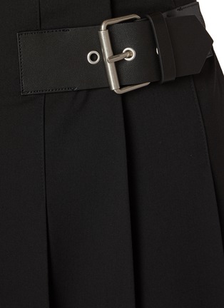  - MO&CO. - Buckled Strap Long Flare Skirt