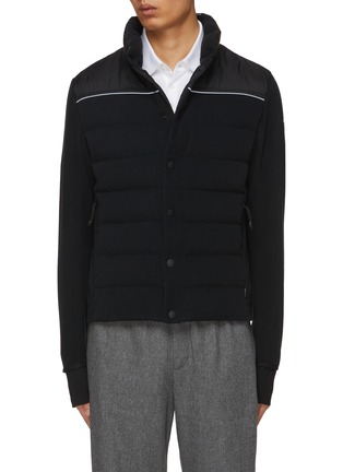 Main View - Click To Enlarge - MONCLER - Micro Pile Melange Zip Up Cardigan