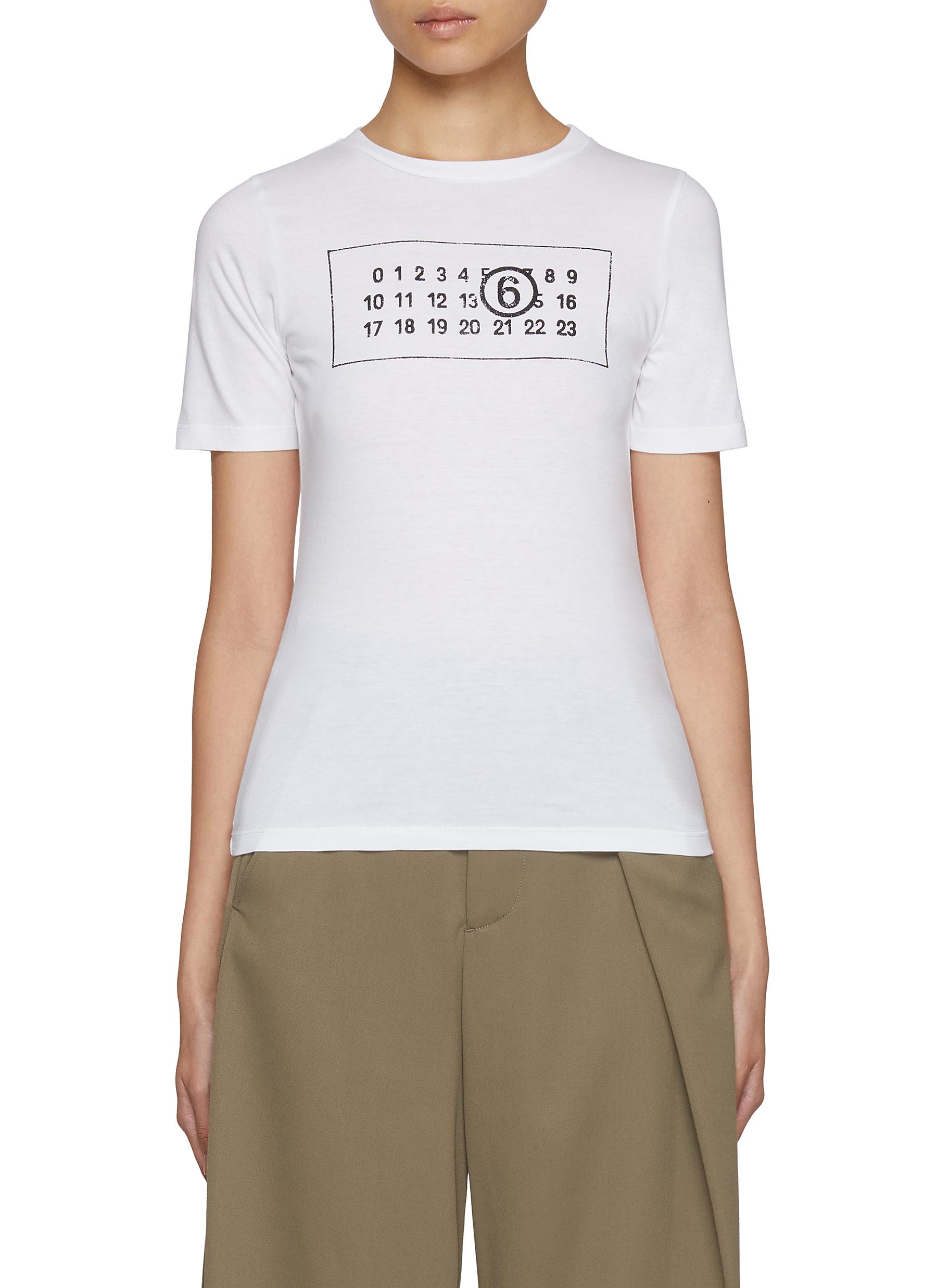 MM6 MAISON MARGIELA | Numeric Cotton Jersey T-Shirt | Women | Lane 