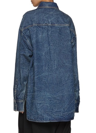 Back View - Click To Enlarge - MM6 MAISON MARGIELA - Pittsburgh Crease Denim Shirt