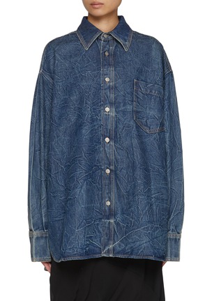 Main View - Click To Enlarge - MM6 MAISON MARGIELA - Pittsburgh Crease Denim Shirt