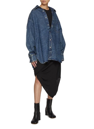 Figure View - Click To Enlarge - MM6 MAISON MARGIELA - Pittsburgh Crease Denim Shirt