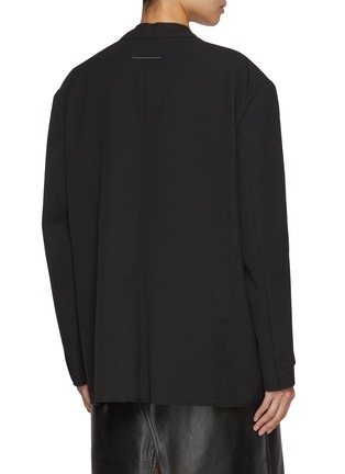 Back View - Click To Enlarge - MM6 MAISON MARGIELA - Light Fluid Gabardine Blazer