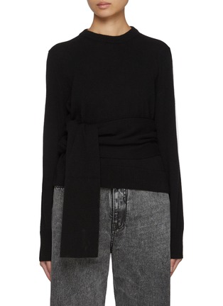 Main View - Click To Enlarge - MM6 MAISON MARGIELA - Sliced Wrapping Knit Sweater