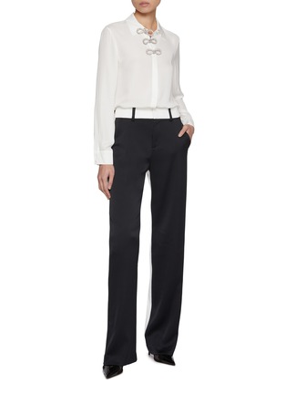 Figure View - Click To Enlarge - ALICE & OLIVIA - Willa Embellished Bow Shirt