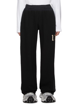 Main View - Click To Enlarge - WE11DONE - Logo Cotton Wide Leg Sweatpants