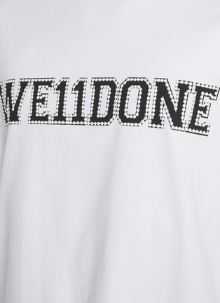  - WE11DONE - Peral Detail Logo Cotton T-Shirt