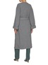 Back View - Click To Enlarge - MM6 MAISON MARGIELA - Square Neck Long Sleeves Midi Dress