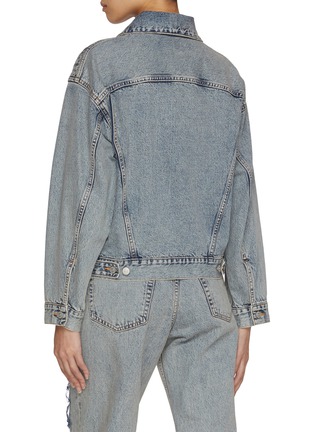 Back View - Click To Enlarge - MM6 MAISON MARGIELA - Mid Weight Two Tone Denim Jacket