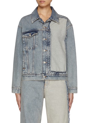 Main View - Click To Enlarge - MM6 MAISON MARGIELA - Mid Weight Two Tone Denim Jacket