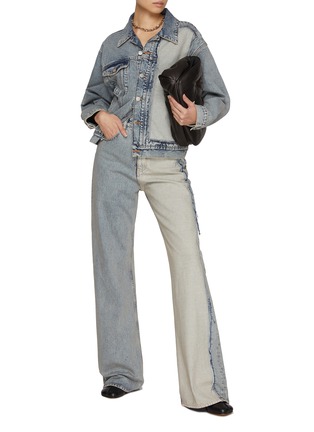 Figure View - Click To Enlarge - MM6 MAISON MARGIELA - Mid Weight Two Tone Denim Jacket