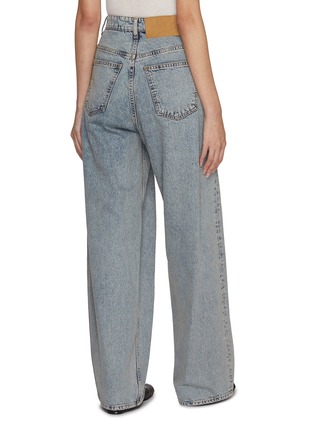 Back View - Click To Enlarge - MM6 MAISON MARGIELA - Front Seam Washed Denim Jeans