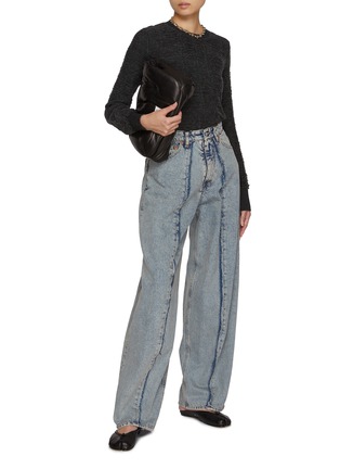 Figure View - Click To Enlarge - MM6 MAISON MARGIELA - Front Seam Washed Denim Jeans