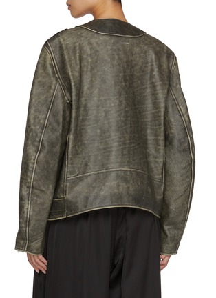 Back View - Click To Enlarge - MM6 MAISON MARGIELA - Leather Biker Jacket