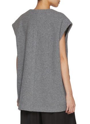 Back View - Click To Enlarge - MM6 MAISON MARGIELA - Felt Wool Jersey Top