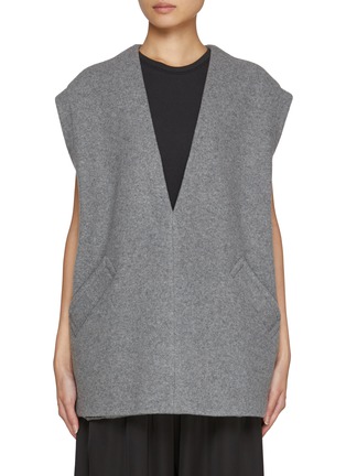 Main View - Click To Enlarge - MM6 MAISON MARGIELA - Felt Wool Jersey Top