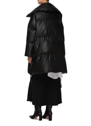 Back View - Click To Enlarge - MM6 MAISON MARGIELA - Faux Leather Puffer Coat