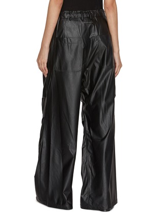 Back View - Click To Enlarge - MM6 MAISON MARGIELA - Faux Leather Baggy Pants