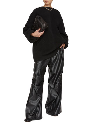 Figure View - Click To Enlarge - MM6 MAISON MARGIELA - Faux Leather Baggy Pants