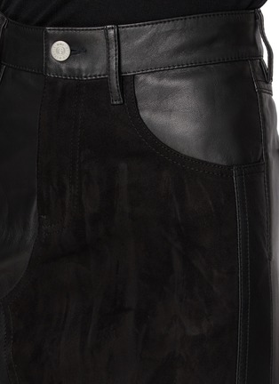  - MM6 MAISON MARGIELA - Slit Detail Leather Long Skirt