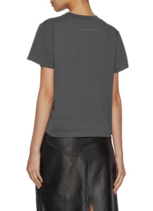 Back View - Click To Enlarge - MM6 MAISON MARGIELA - Party Bear Panelled Numeric Cotton T-Shirt