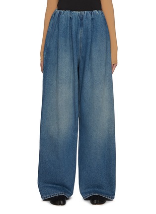 Main View - Click To Enlarge - MM6 MAISON MARGIELA - Gathered Fading Denim Jeans