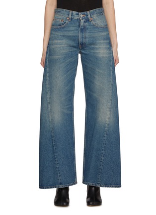 Main View - Click To Enlarge - MM6 MAISON MARGIELA - Twisted Indigo Denim Jeans