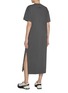 Back View - Click To Enlarge - MM6 MAISON MARGIELA - Cotton Jersey Midi dress