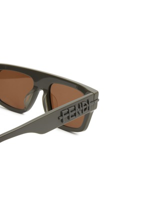 Detail View - Click To Enlarge - FENDI - Fendigraphy Acetate Rectangle Sunglasses