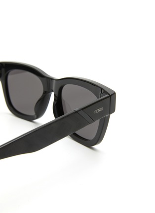 Detail View - Click To Enlarge - FENDI - Fendi Diagonal Acetate Square Frame Sunglasses