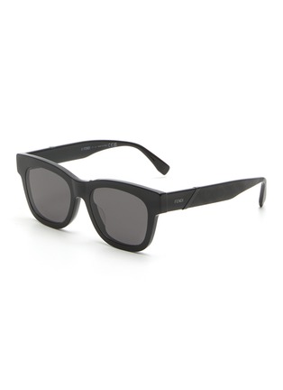 Main View - Click To Enlarge - FENDI - Fendi Diagonal Acetate Square Frame Sunglasses