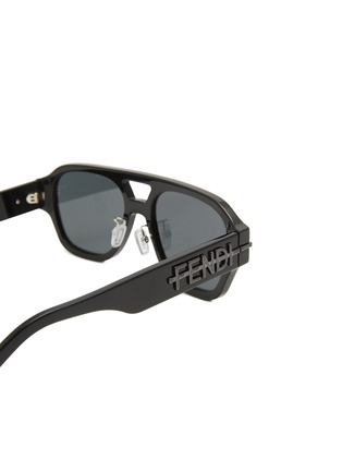 Detail View - Click To Enlarge - FENDI - Fendigraphy Acetate Rectangular Sunglasses