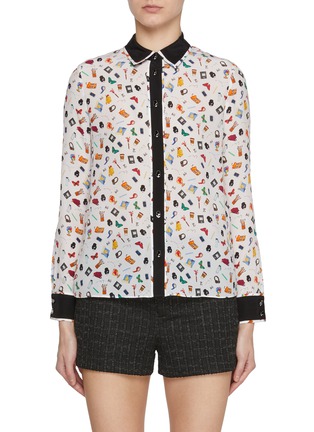 Main View - Click To Enlarge - ALICE & OLIVIA - The Willa Stace Face Silk Shirt