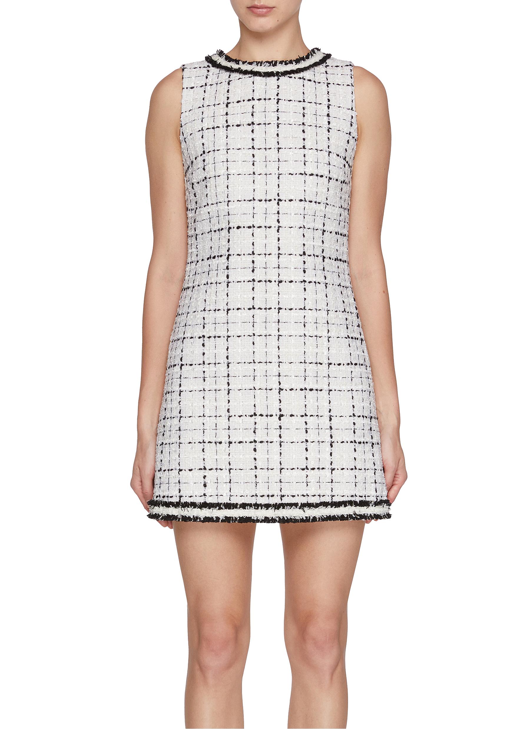 ALICE OLIVIA Coley Tweed Mini Dress Women Lane Crawford