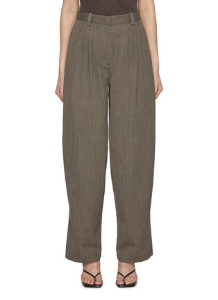 Main View - Click To Enlarge - CO - Pleated Wool Blend Tapered Leg Pants