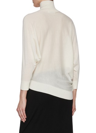 Back View - Click To Enlarge - CO - Asymmetrical Turtleneck Cashmere Top