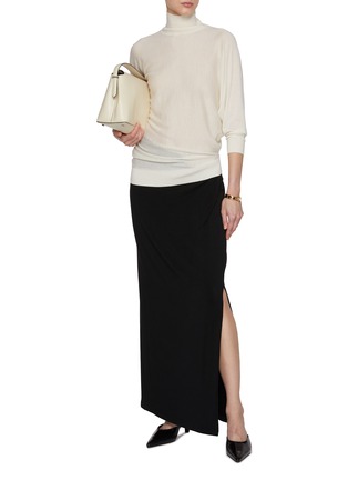 Figure View - Click To Enlarge - CO - Asymmetrical Turtleneck Cashmere Top