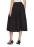 Back View - Click To Enlarge - CO - Bubble Cotton Midi Skirt