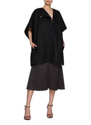 Figure View - Click To Enlarge - CALCATERRA - Two-way Wool Cape