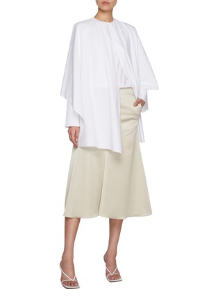 Figure View - Click To Enlarge - CALCATERRA - Cape Panels Poplin Shirt